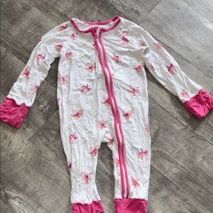 Cocomoon pink hibiscus girls One Piece zip up 18-24M